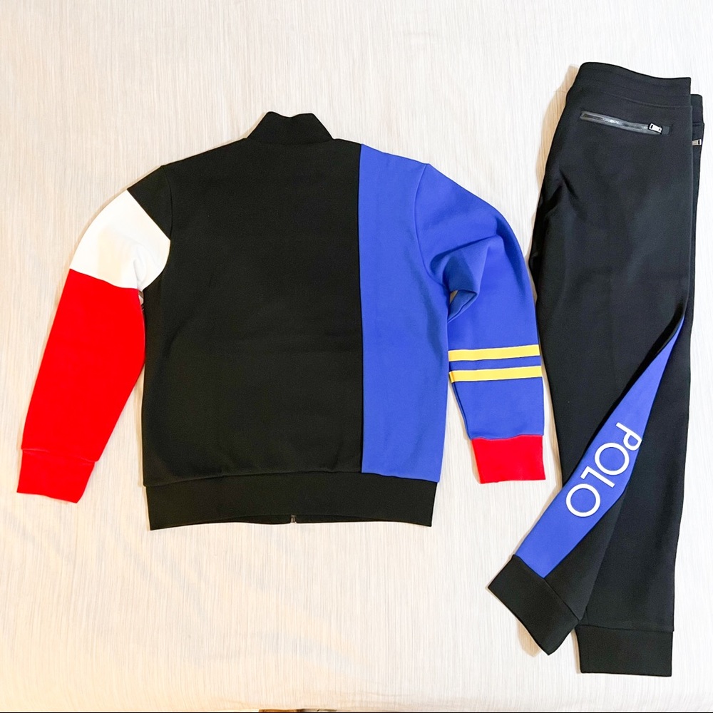 Polo Ralph Lauren POLO Black Multi Colorblock POLO Mesh Tracksuit🔥😳 - Picture 2 of 14